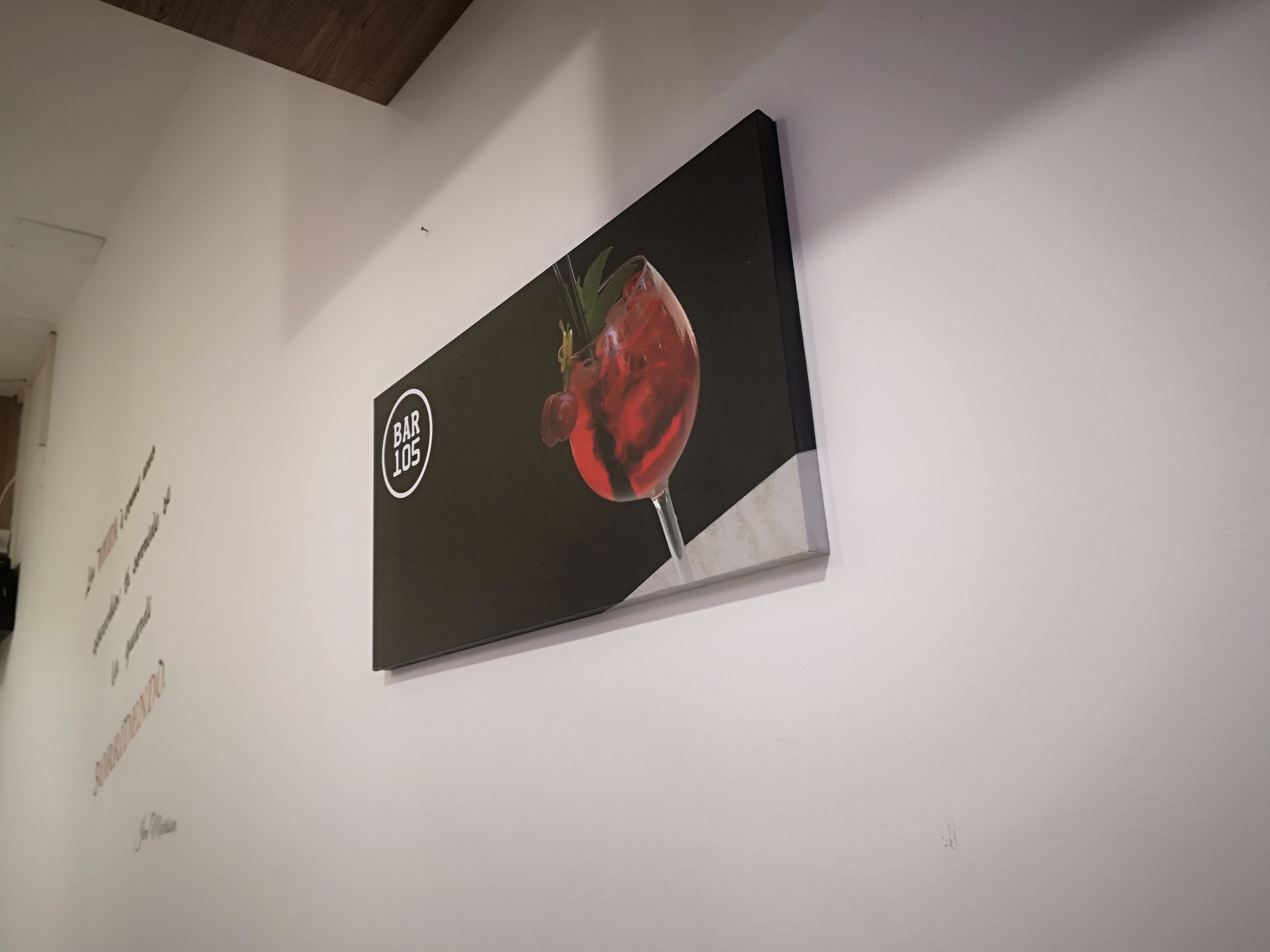 Quadro stampato per Bar 105